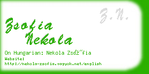 zsofia nekola business card